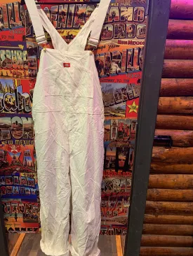 19. Vintage Dickies White Painter Overalls, Waist 42.