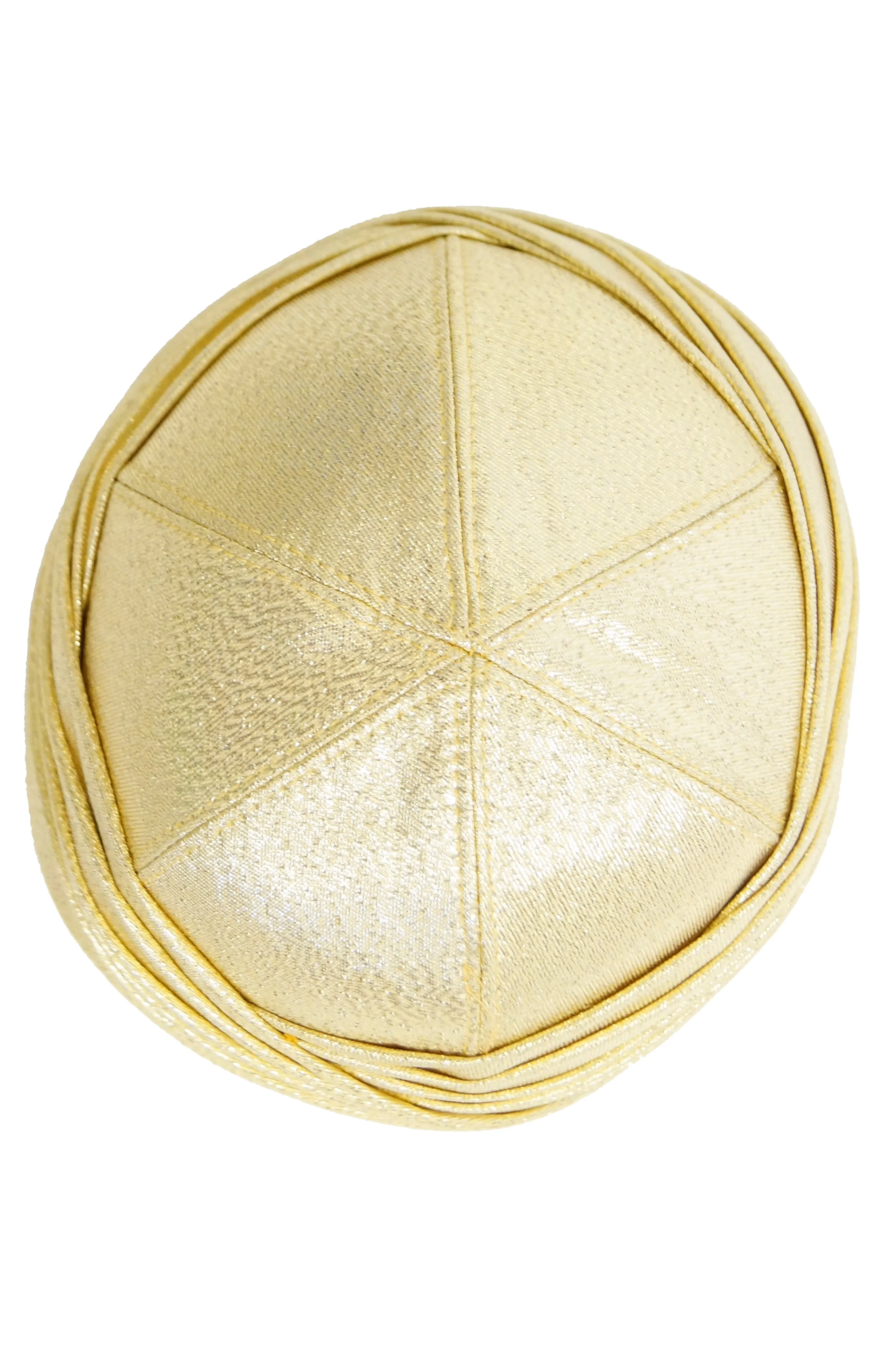 1950s Pierre Cardin Gold Metallic Turban - Rare