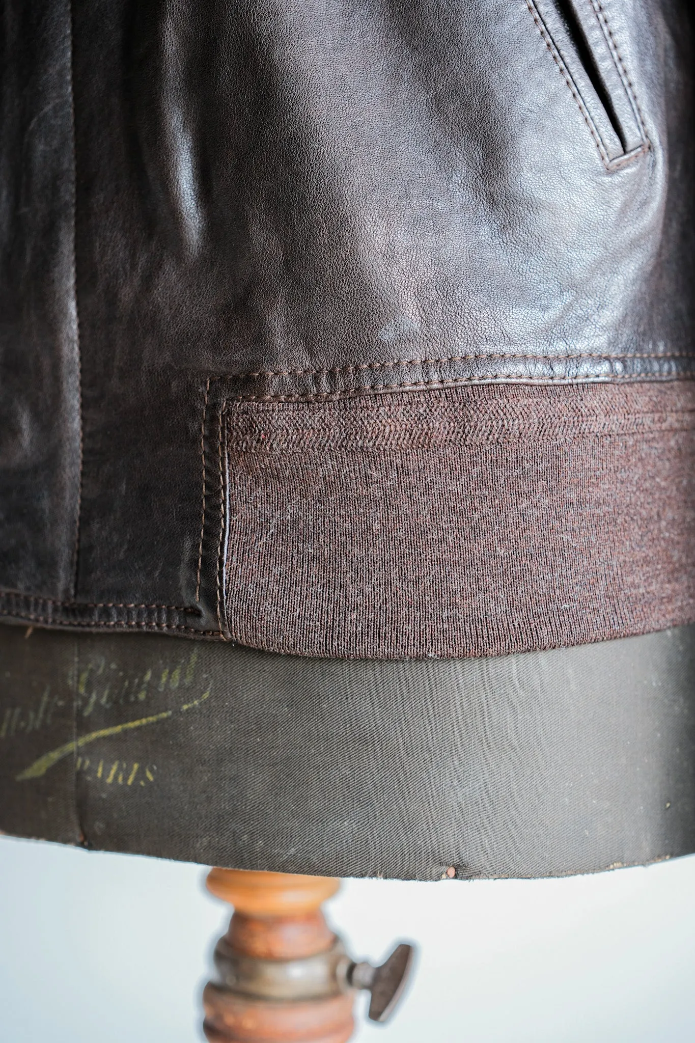 【~2010's】Old PRADA LINEA ROSSA Brown Leather Blouson Size.48 "PRADA SPORT"