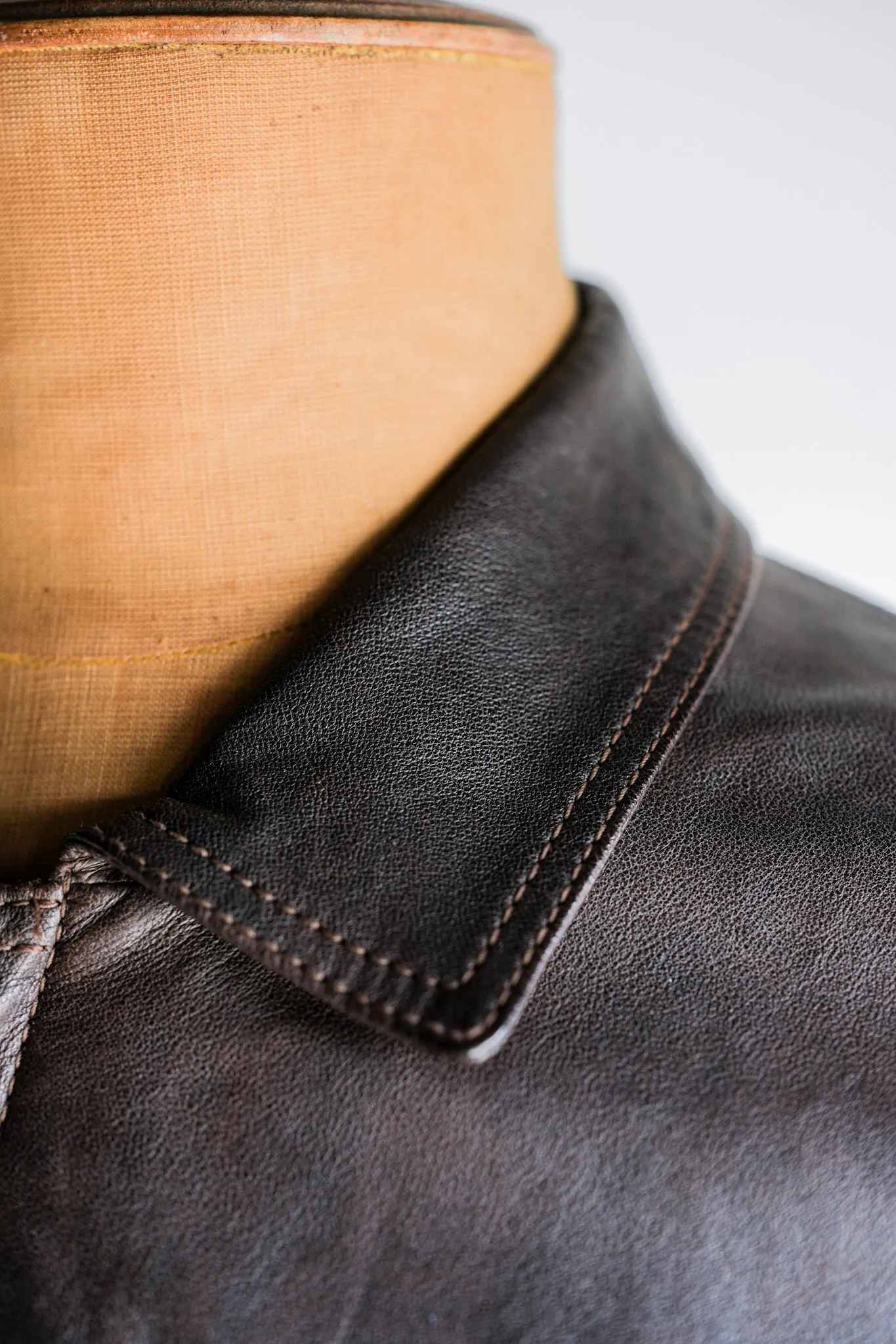 【~2010's】Old PRADA LINEA ROSSA Brown Leather Blouson Size.48 "PRADA SPORT"