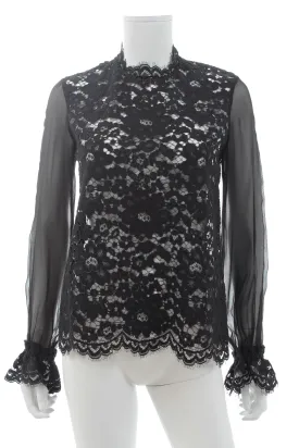 Alexis 'Emma' Silk Sleeve Lace Blouse