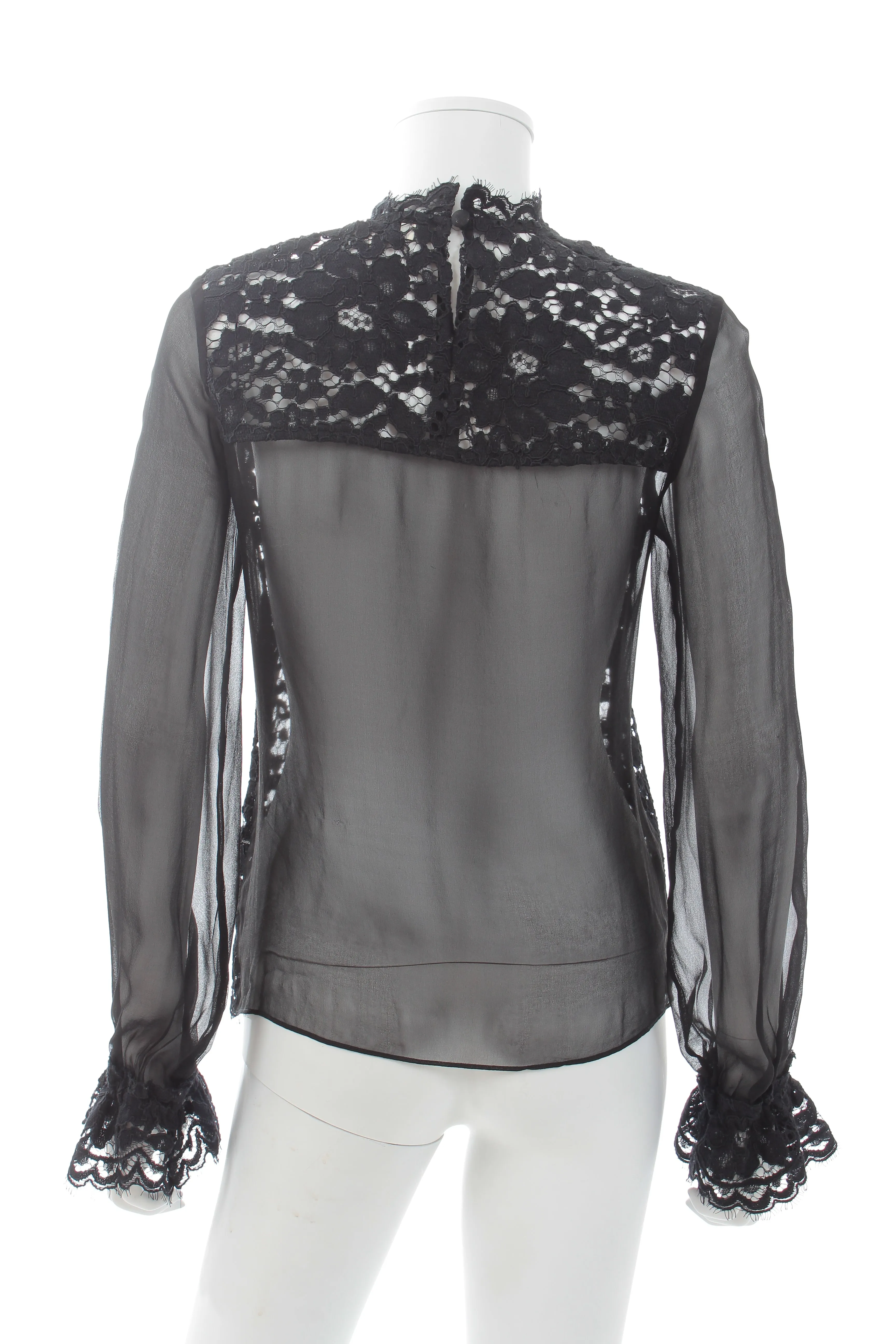 Alexis 'Emma' Silk Sleeve Lace Blouse
