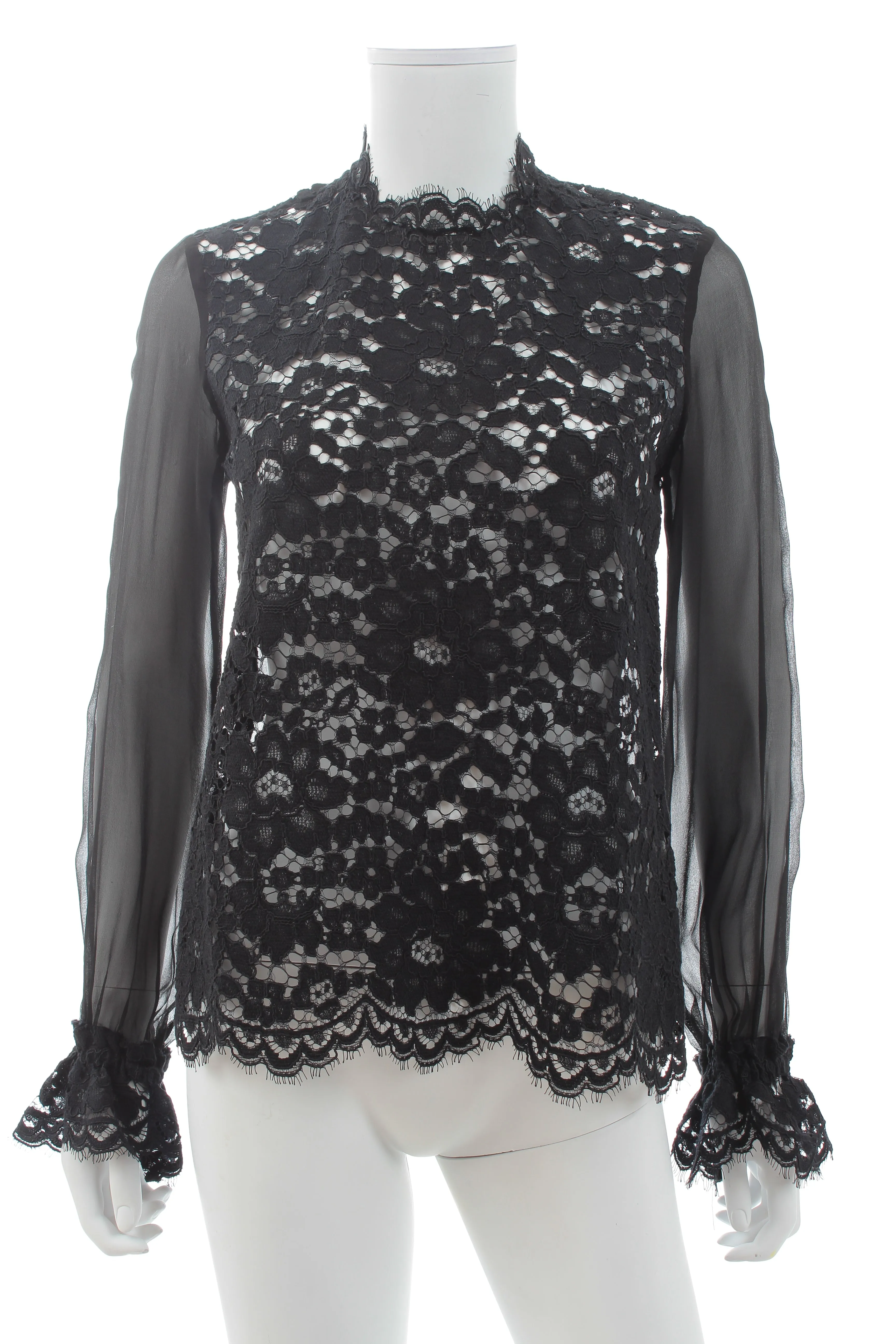 Alexis 'Emma' Silk Sleeve Lace Blouse