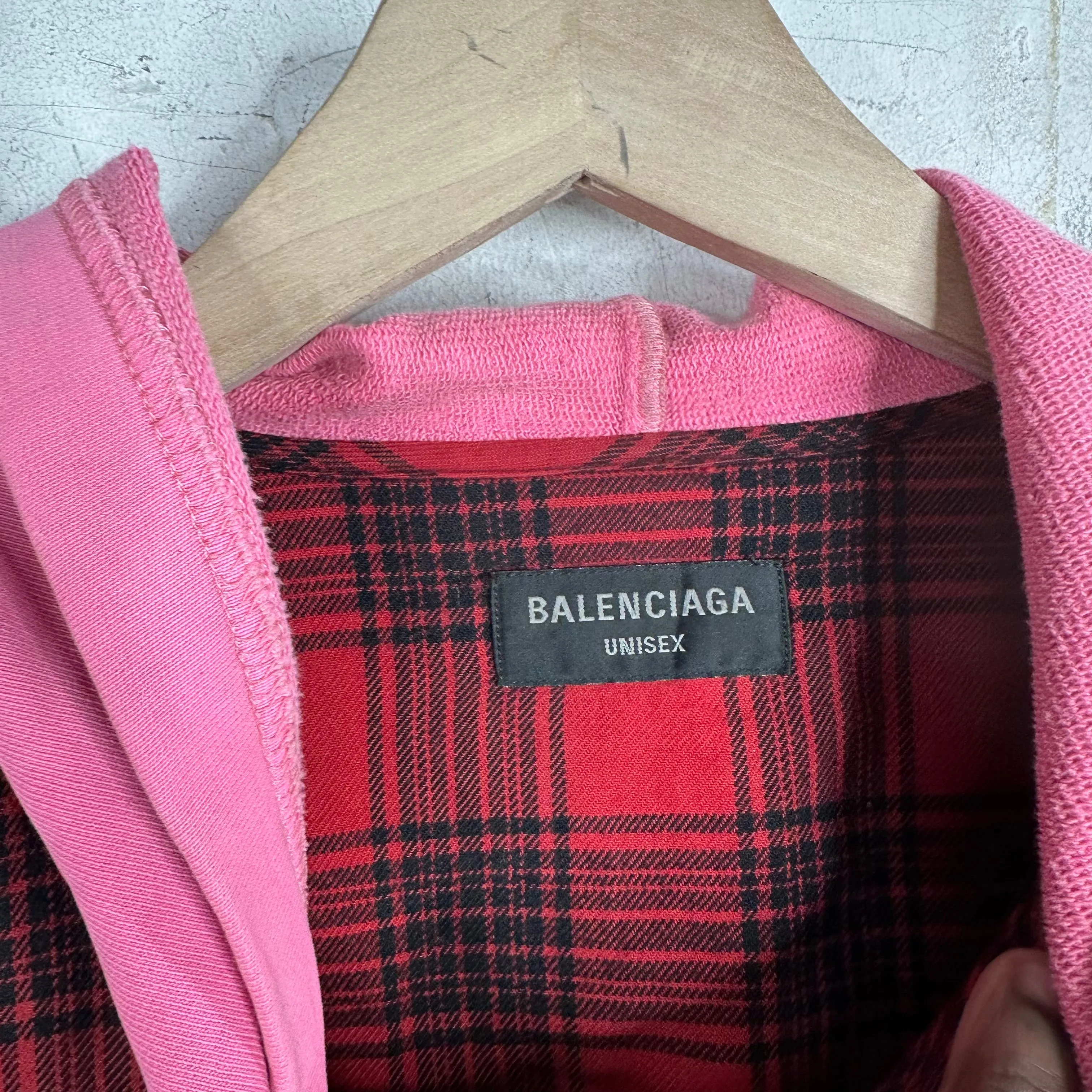 Balenciaga Oversized Hooded Flannel