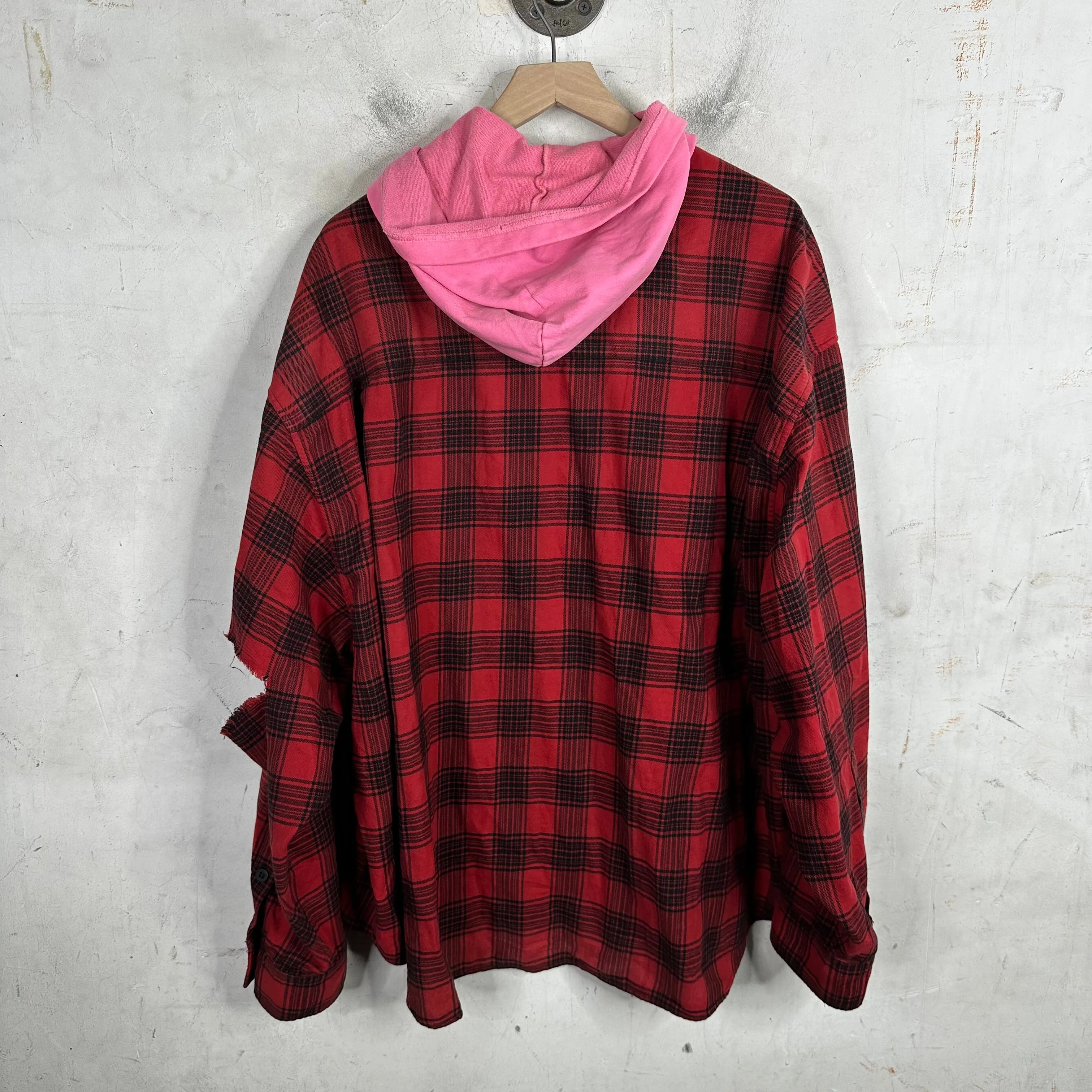 Balenciaga Oversized Hooded Flannel