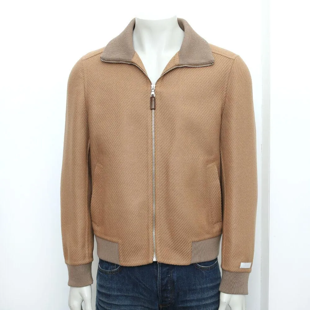 Beige Heavy Shetland Wool Twill Jacket