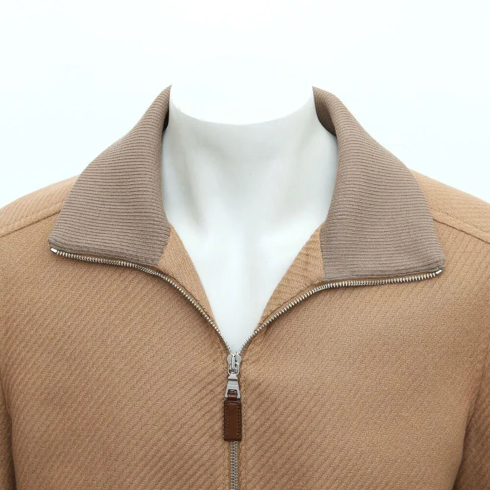 Beige Heavy Shetland Wool Twill Jacket
