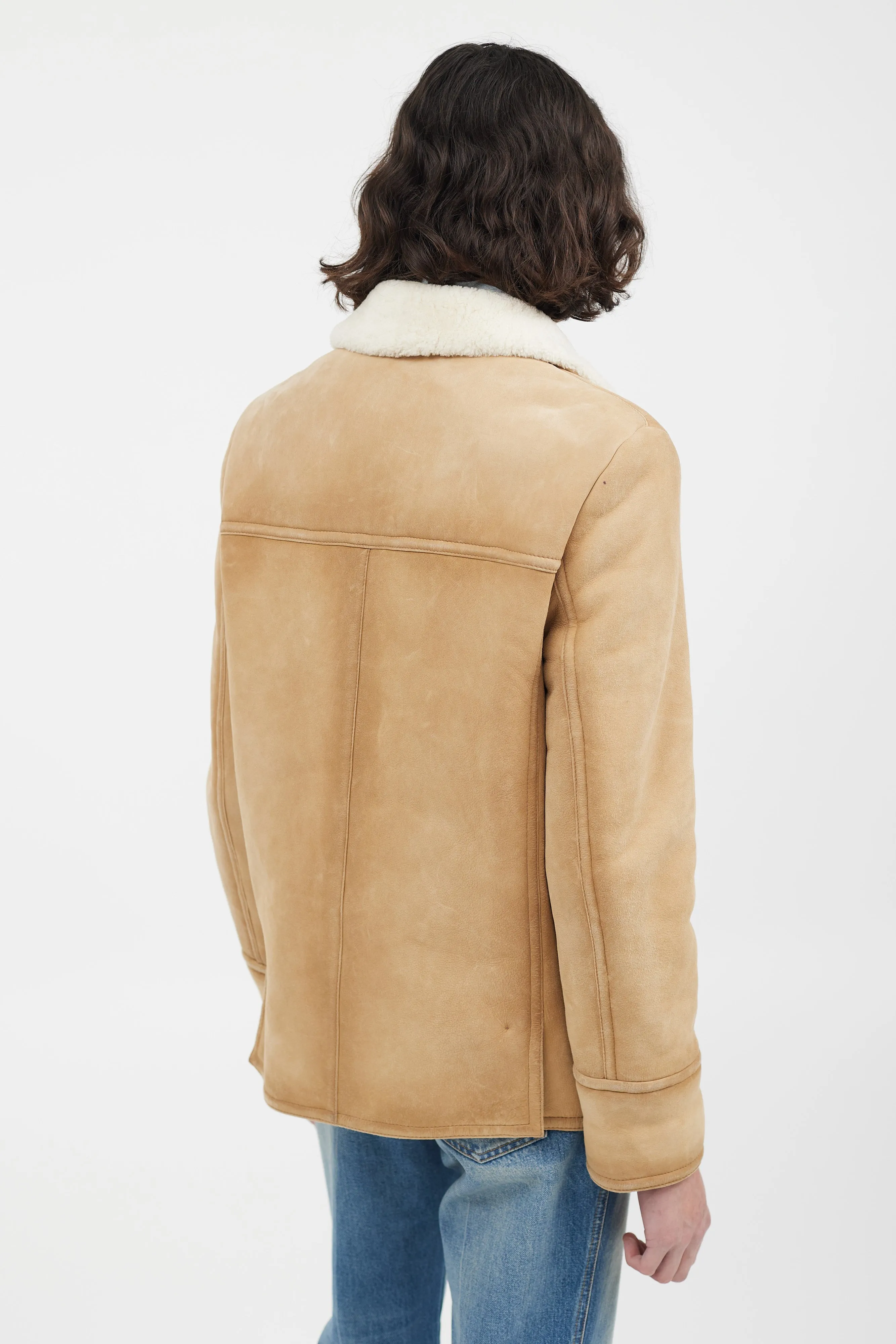 Beige Shearling Jacket