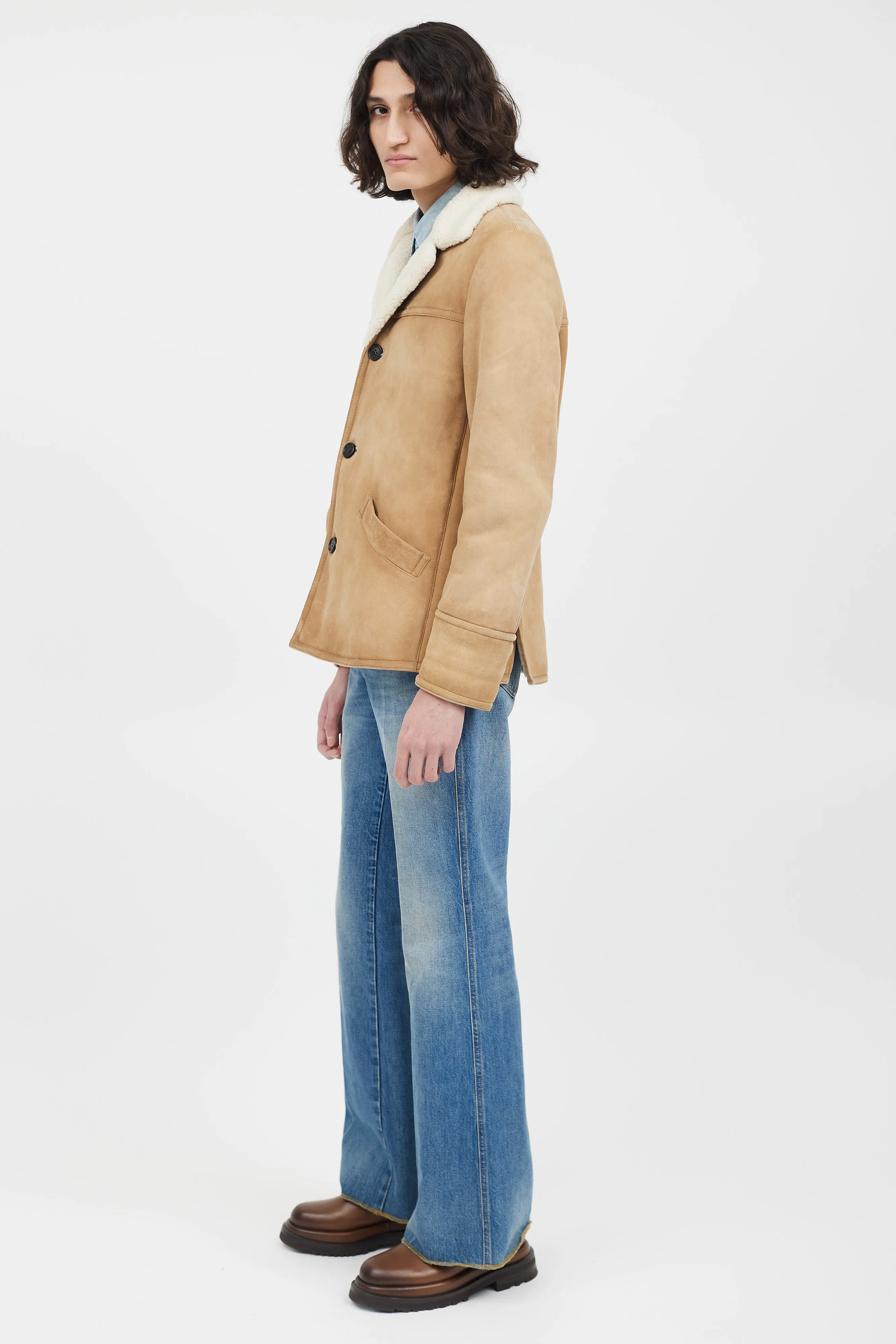 Beige Shearling Jacket