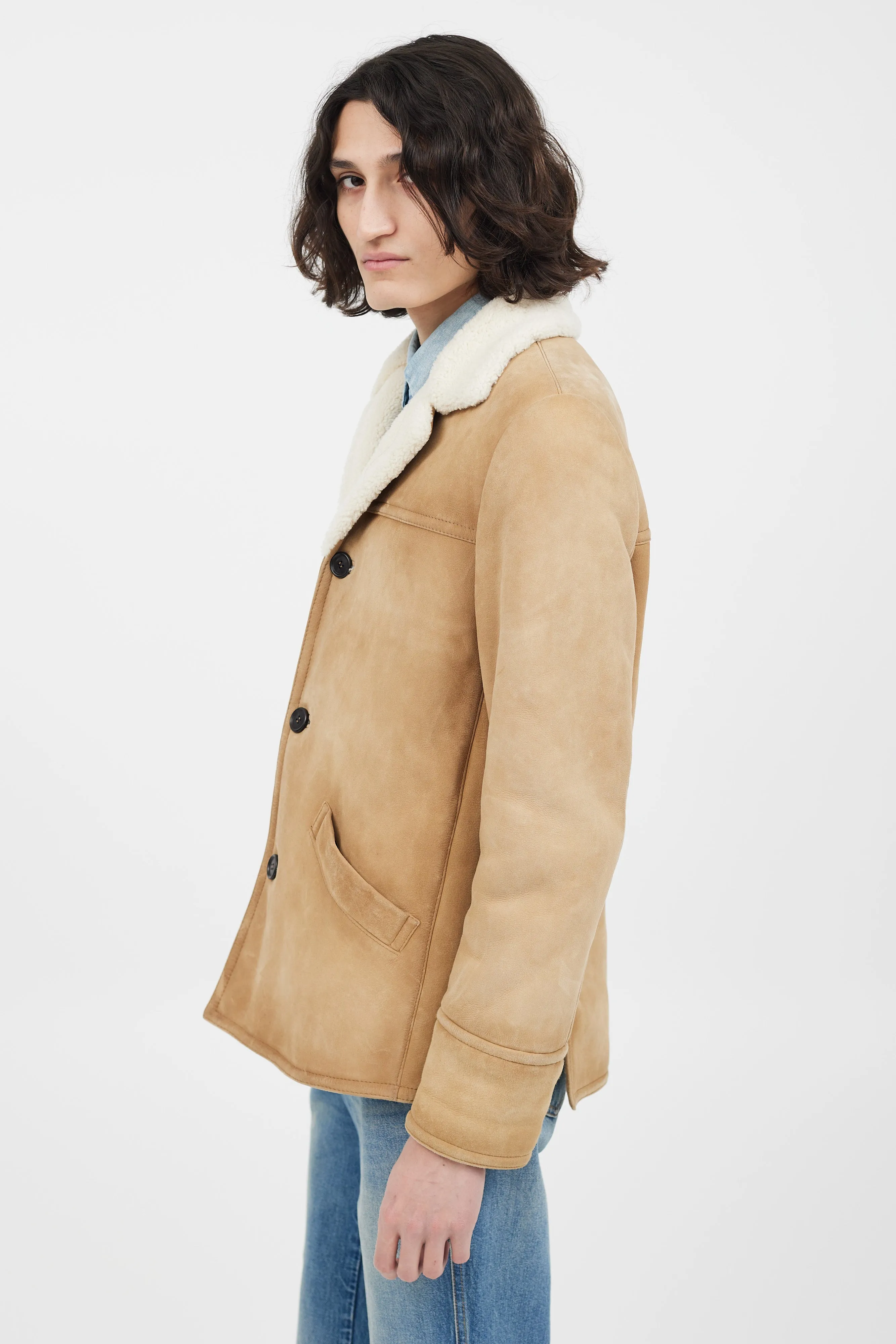 Beige Shearling Jacket