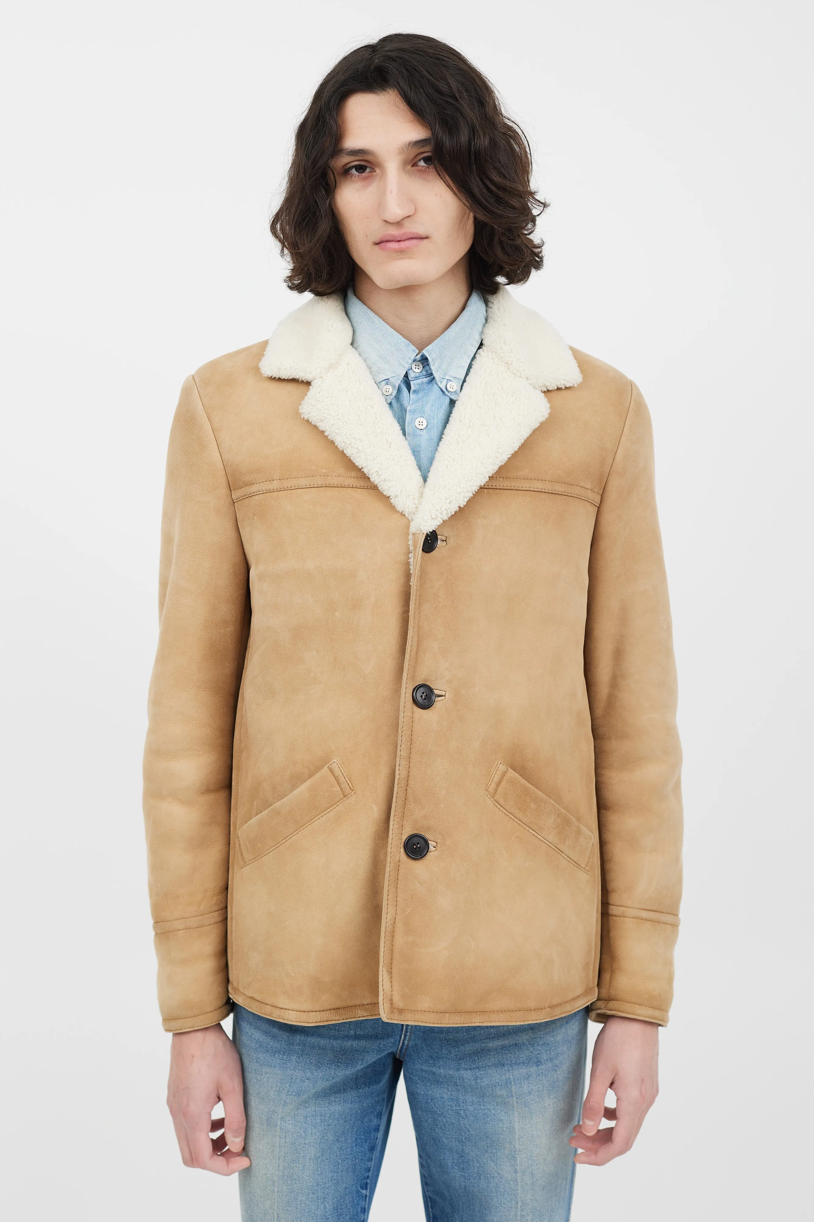 Beige Shearling Jacket
