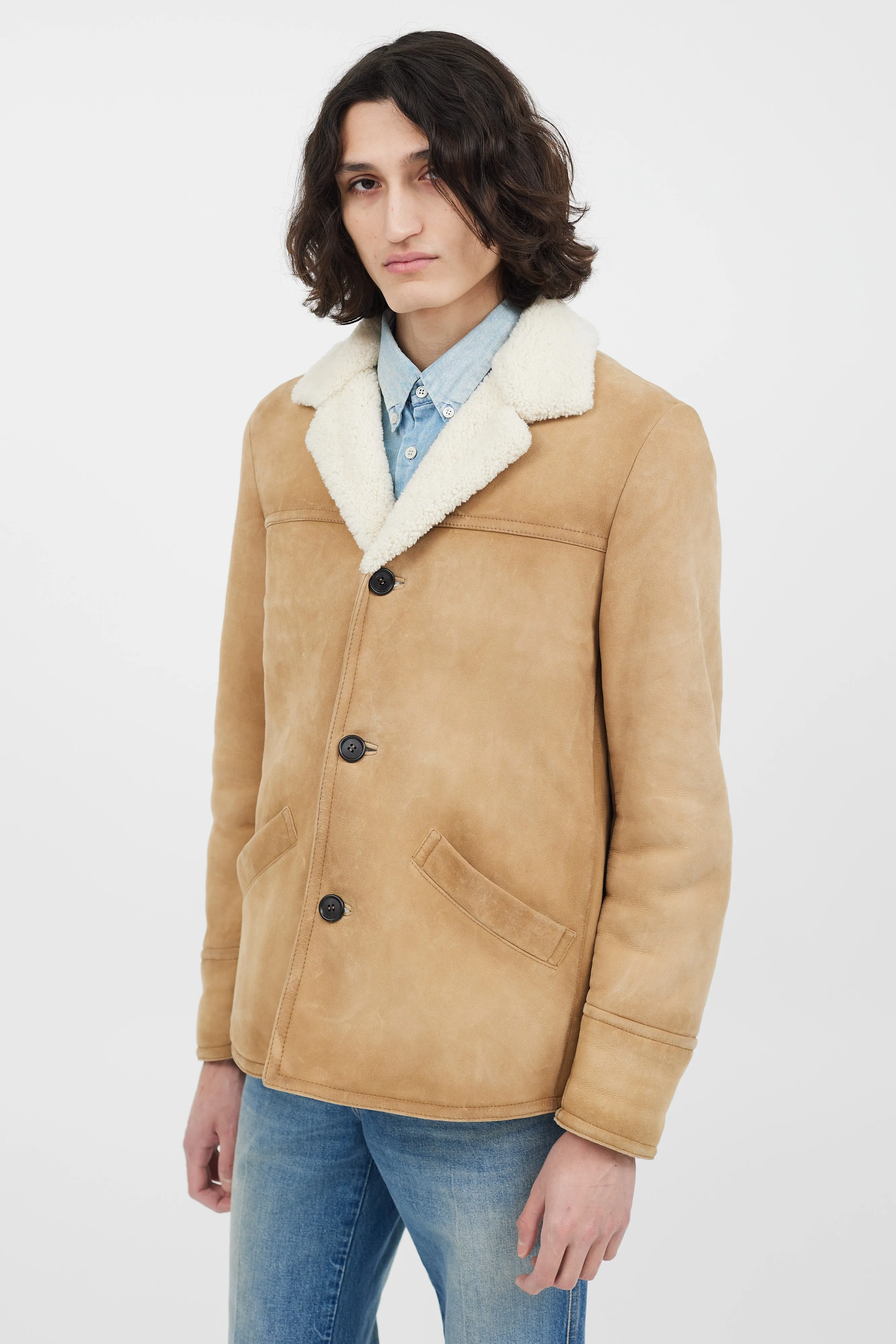 Beige Shearling Jacket