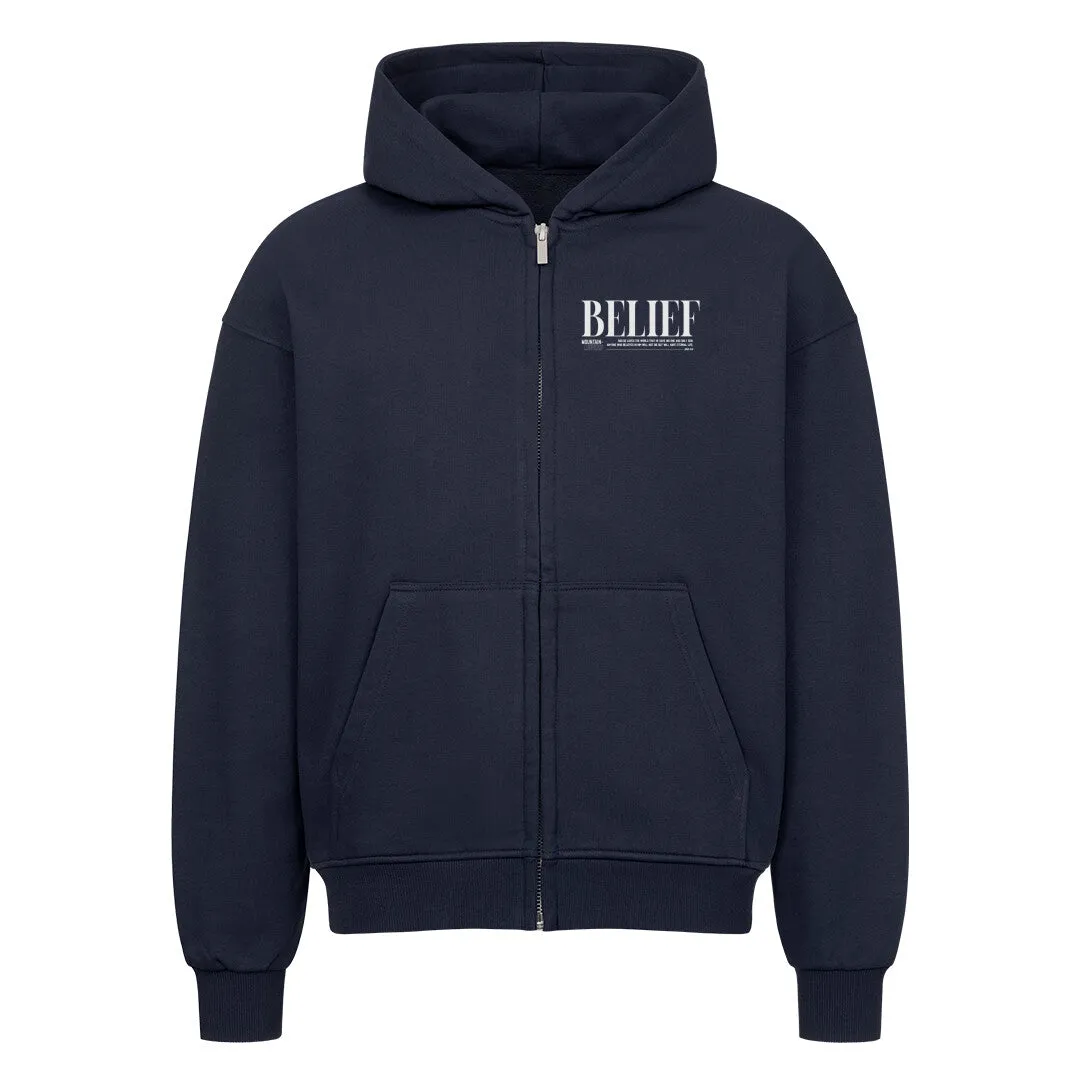 Belief Streetwear Oversized Zipper Hoodie