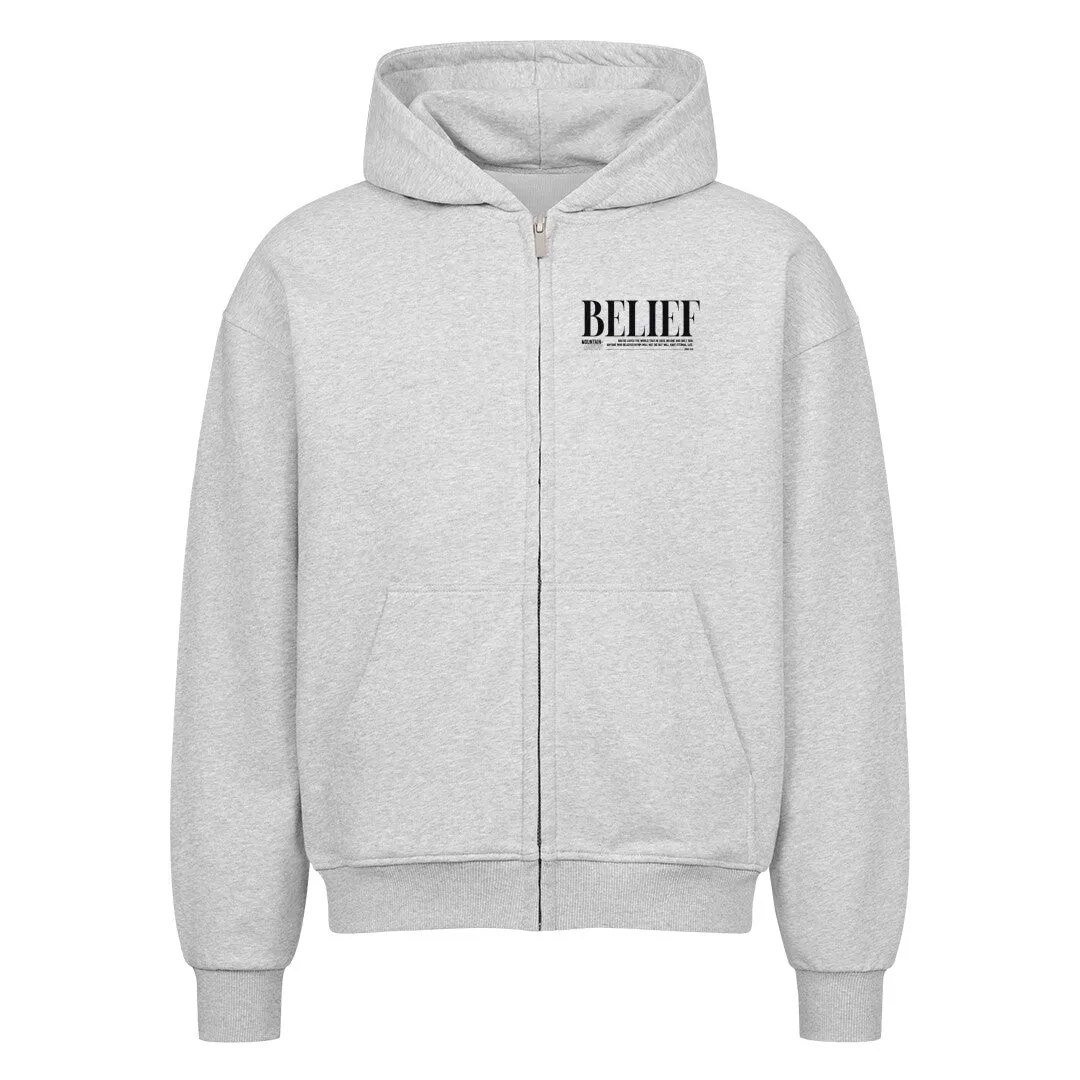 Belief Streetwear Oversized Zipper Hoodie