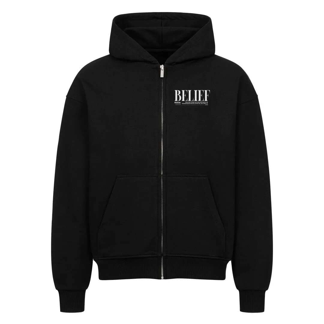 Belief Streetwear Oversized Zipper Hoodie