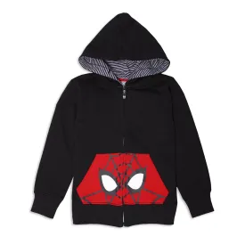 Black Terry Zipper Hoodie
