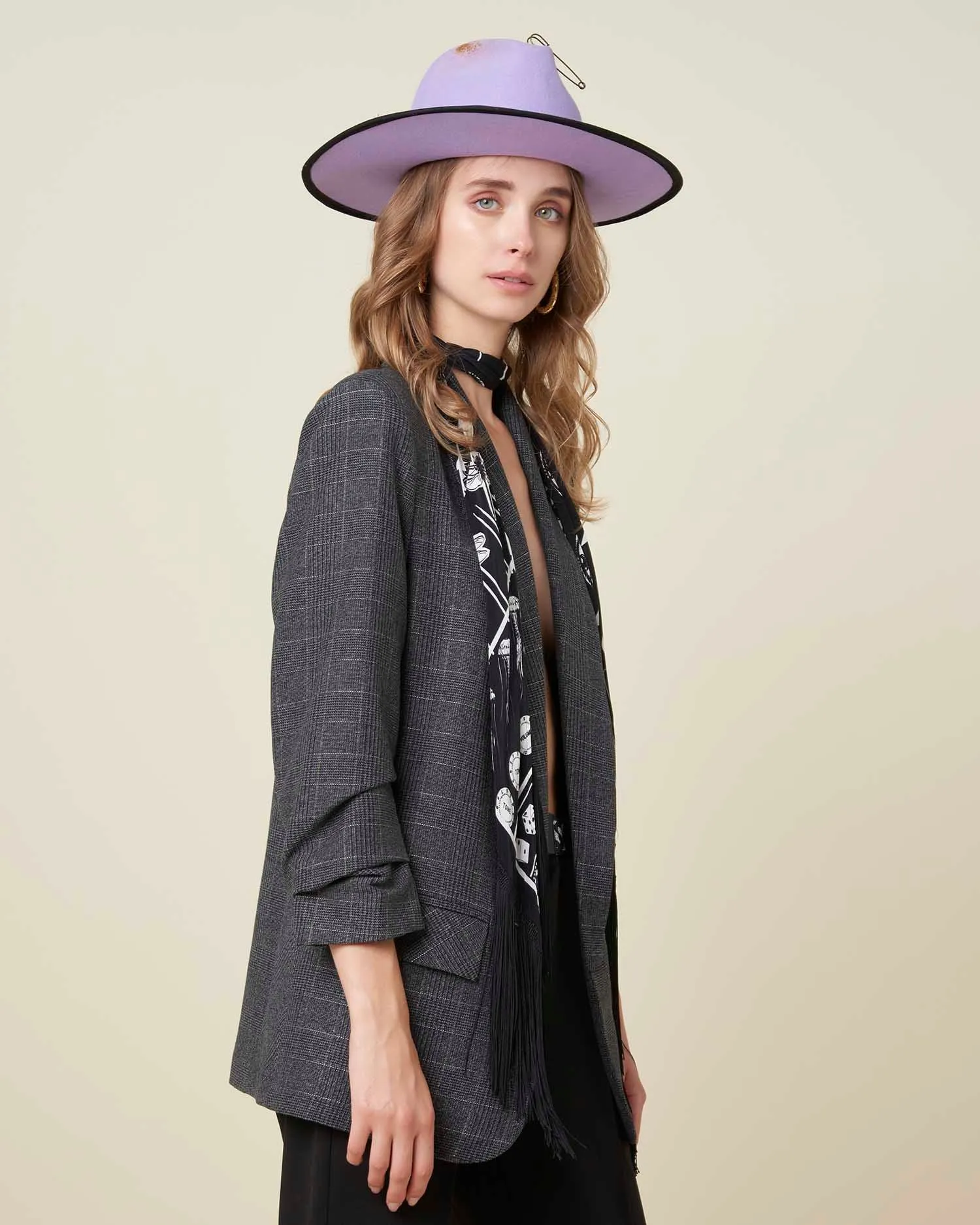Checked blazer
