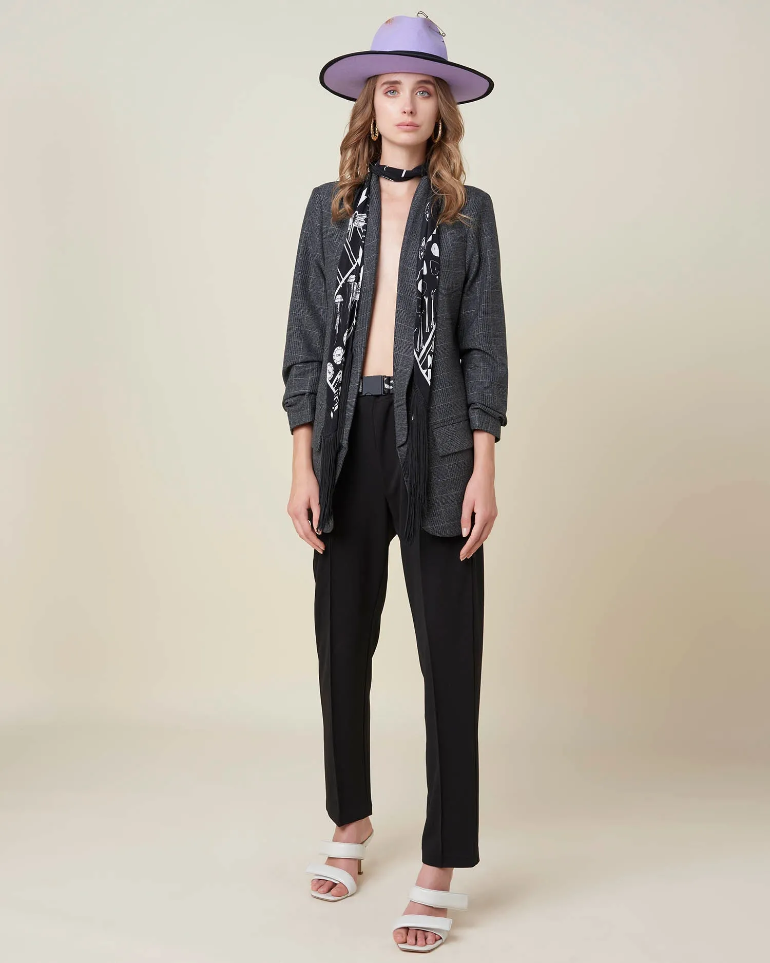 Checked blazer