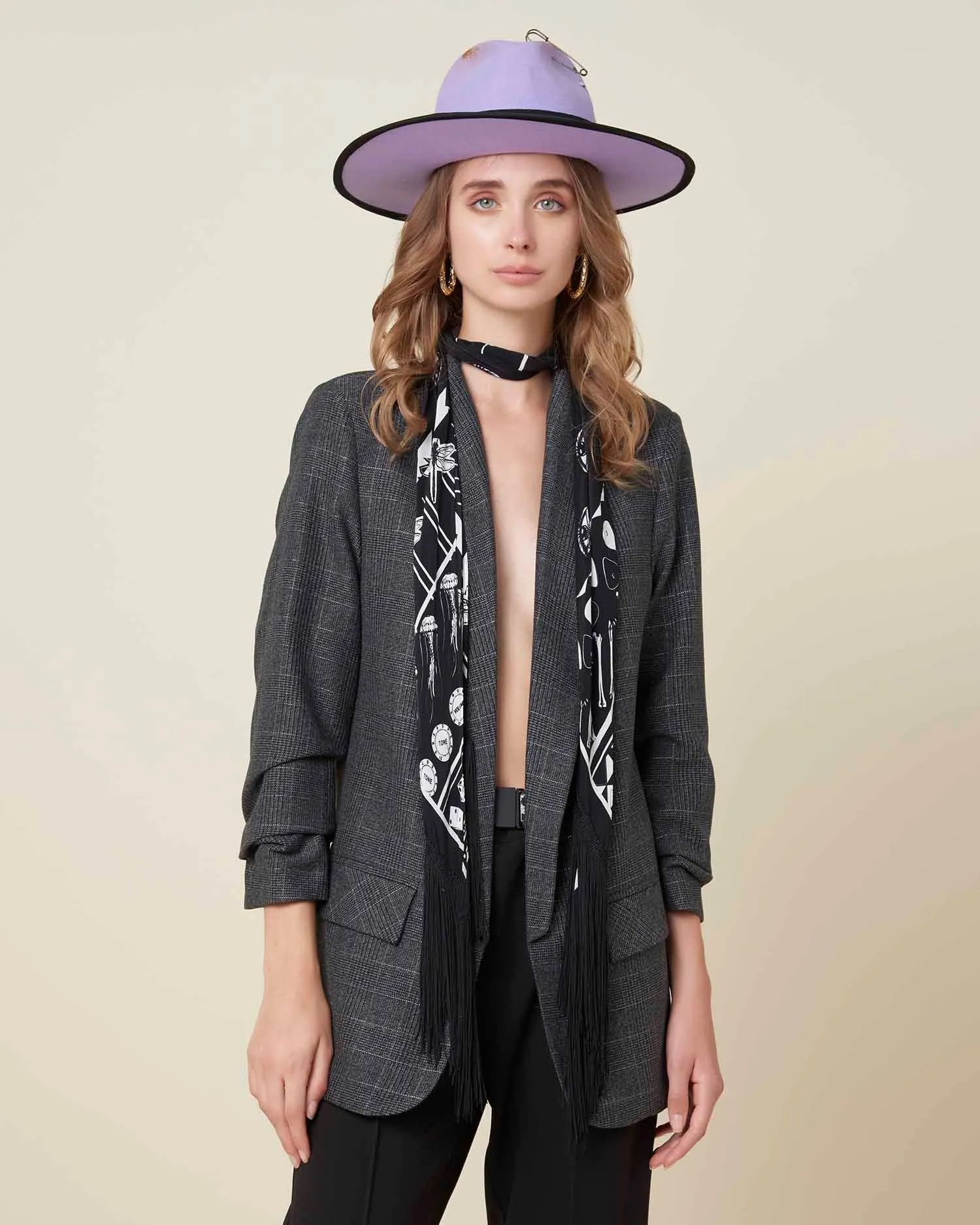 Checked blazer