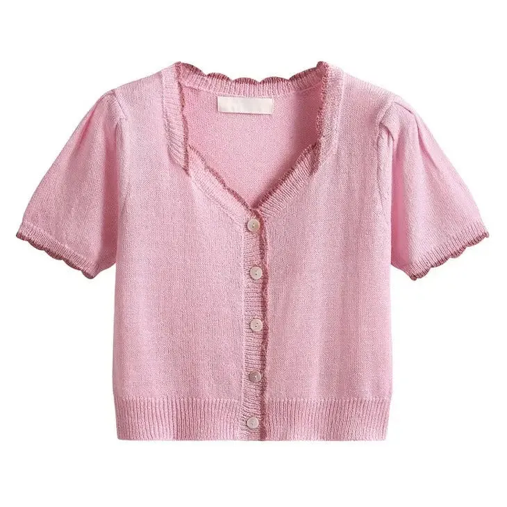 Chunky Yarn Soft Lace Blouse