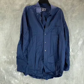 CLUB ROOM Men's Deep Ocean Regular-Fit Pinpoint Button-Up Long-Sleeve SZ XL