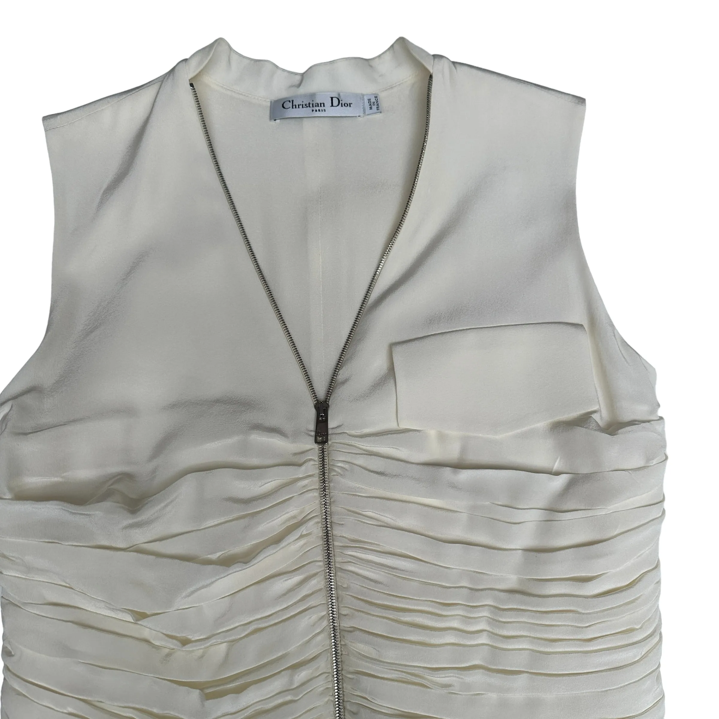 Cream Silk Dress - 6