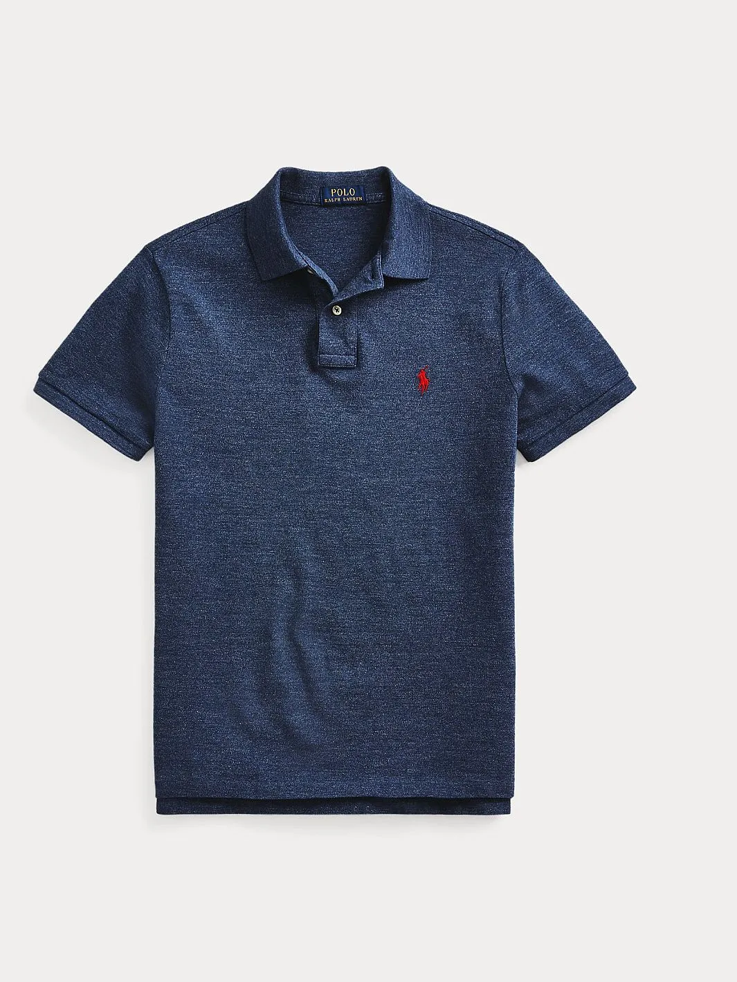 CUSTOM SLIM FIT MESH PIQUE Blå