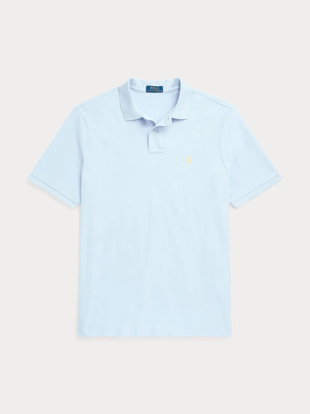 CUSTOM SLIM FIT MESH POLO SHIRT Lys Blå