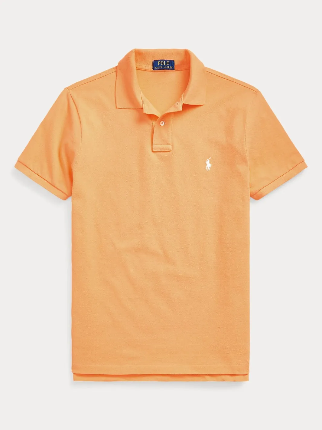 CUSTOM SLIM FIT MESH POLO SHIRT Oransje