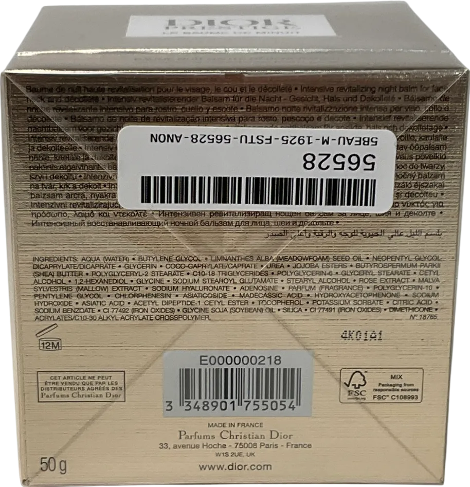Dior Le Baume De Minuit Intensive Revitalising Night Cream 50g