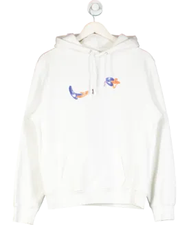 Dior White Jojo's Patch And Embroidery Logo Hoodie UK XS