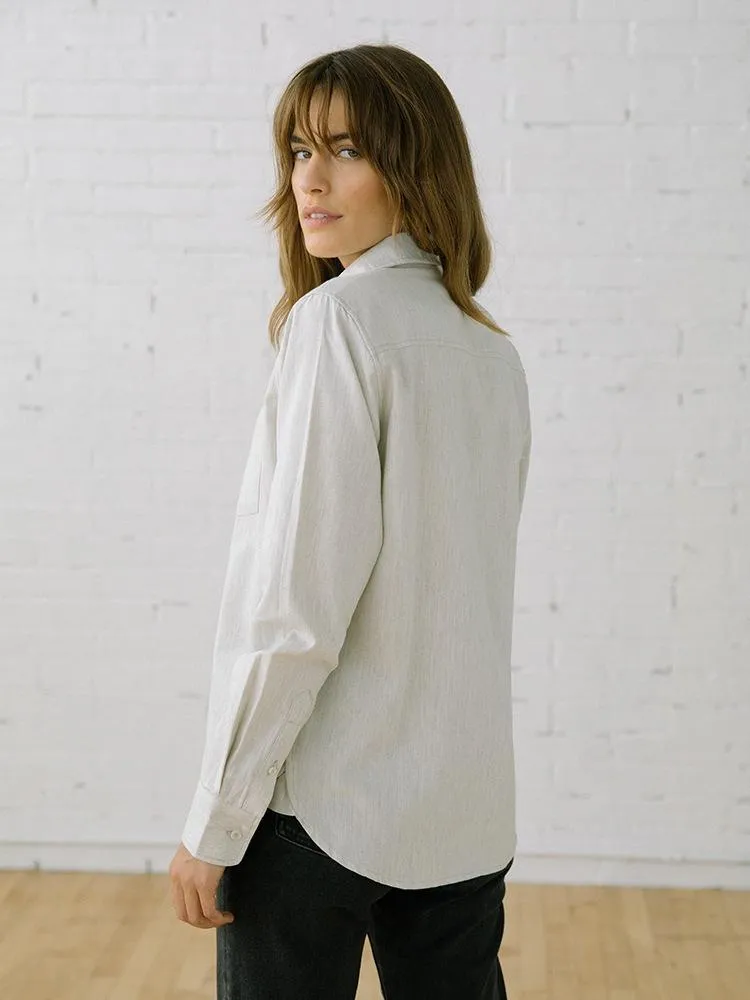 Elms Button Up, Grey
