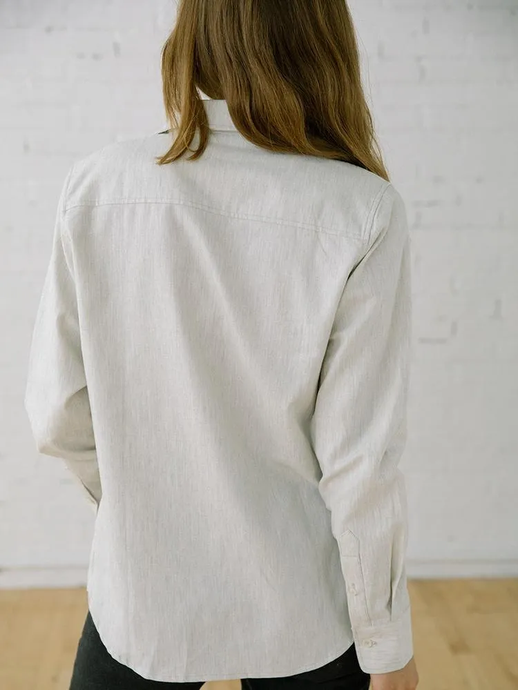 Elms Button Up, Grey