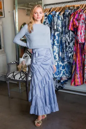 Flamenco Skirt in Chambray