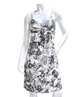 Galliano Printed Slip Dress