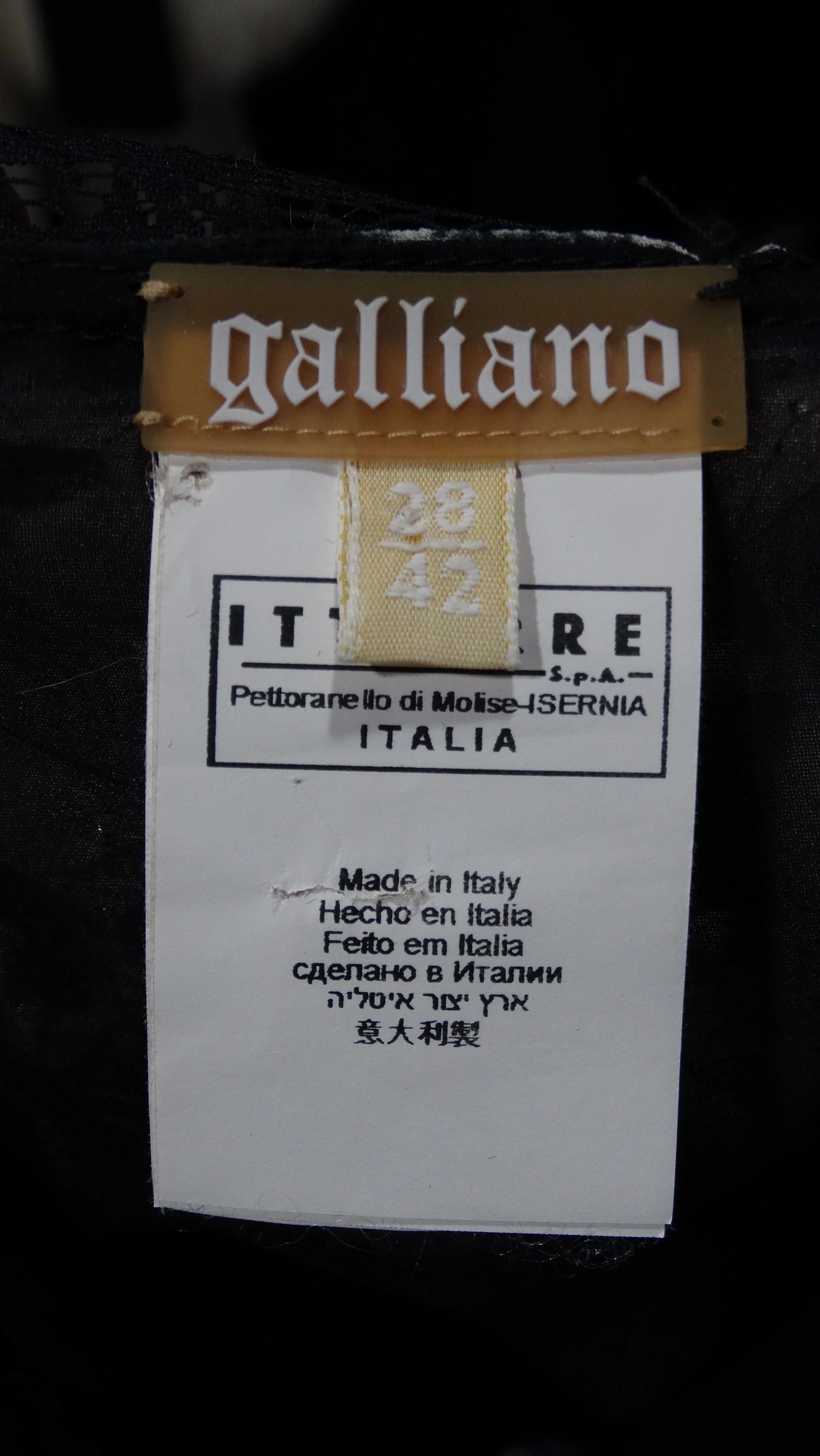 Galliano Printed Slip Dress