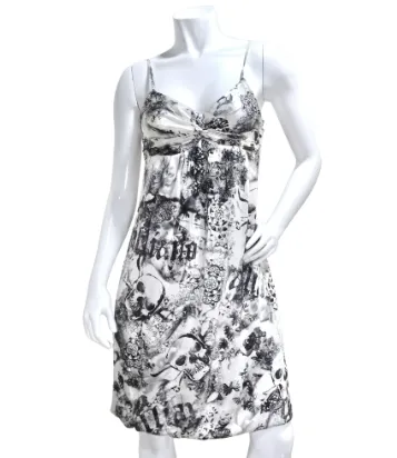 Galliano Printed Slip Dress