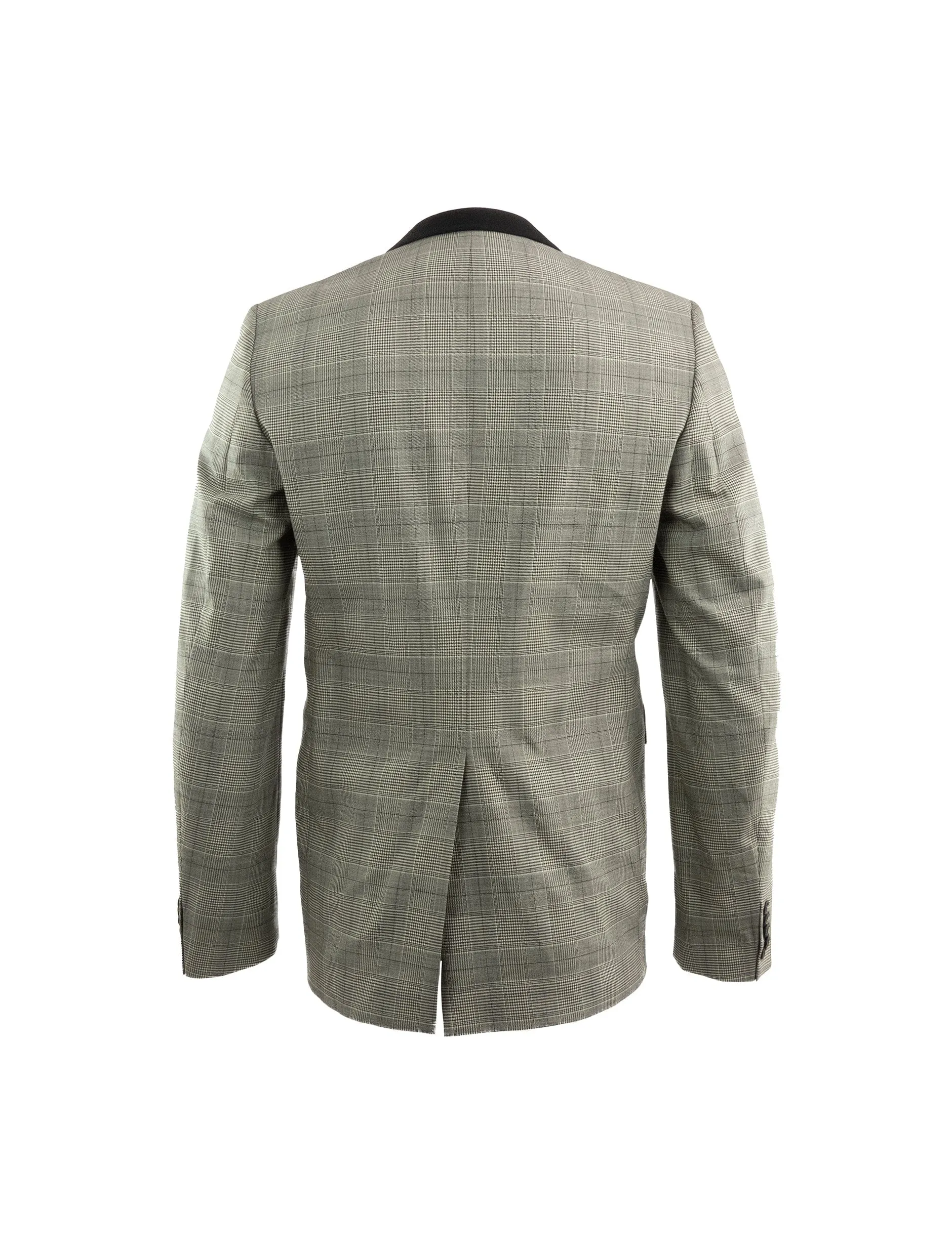 Grey and Black Checked Blazer
