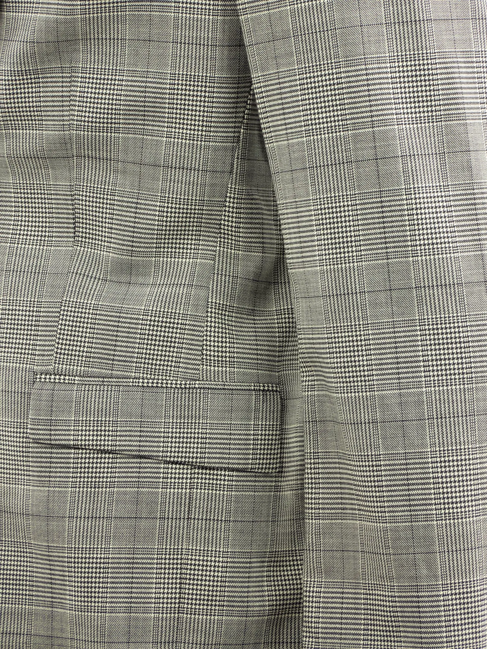 Grey and Black Checked Blazer