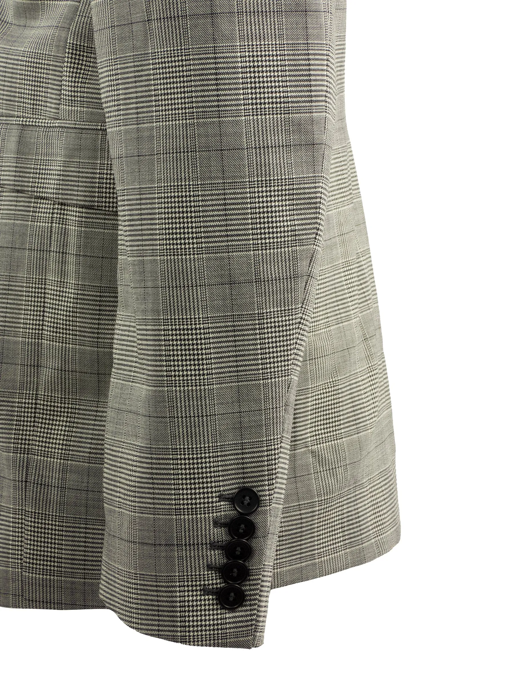 Grey and Black Checked Blazer