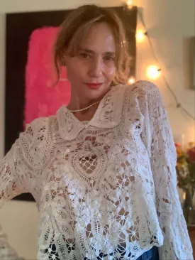 Hand Made Lace Antique Blouse - 1890s