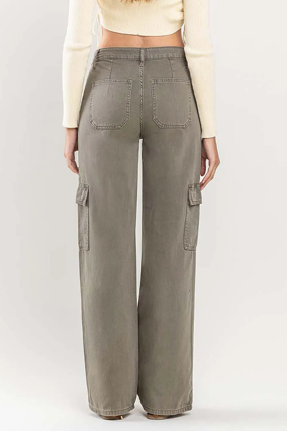 High Rise Utility Cargo Jeans