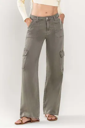 High Rise Utility Cargo Jeans