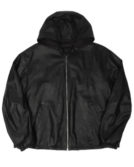 Hooded Leather Jacket