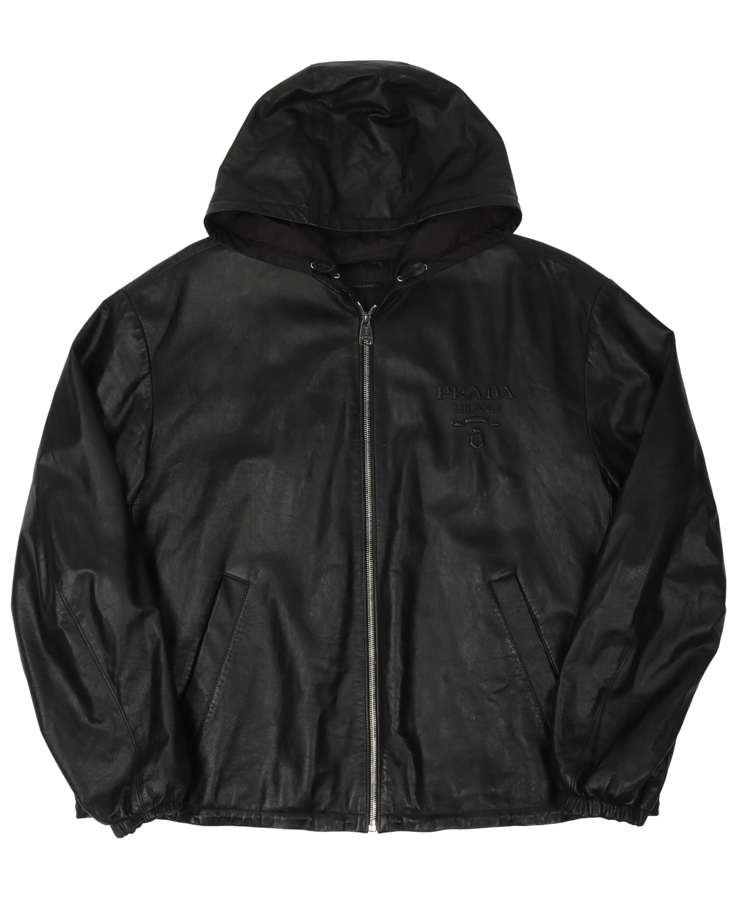 Hooded Leather Jacket
