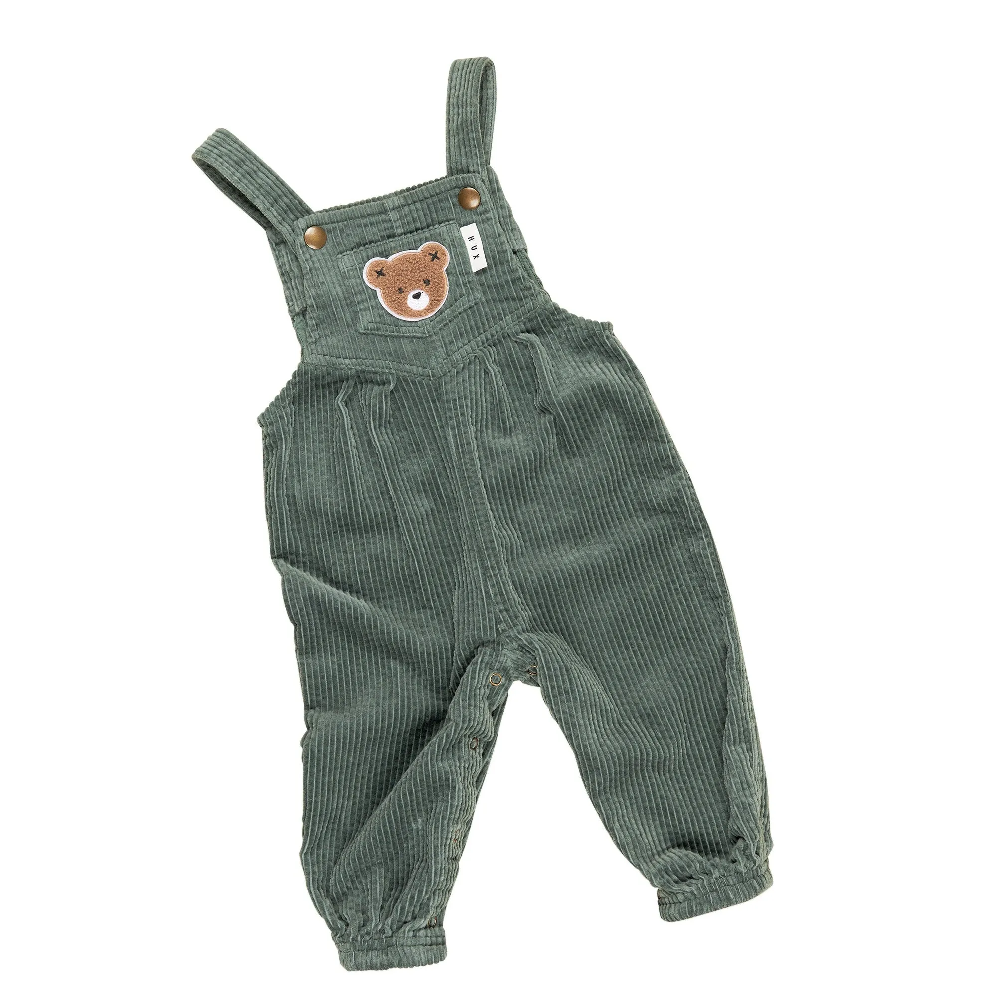 Huxbaby Cord Overalls - Light Spruce