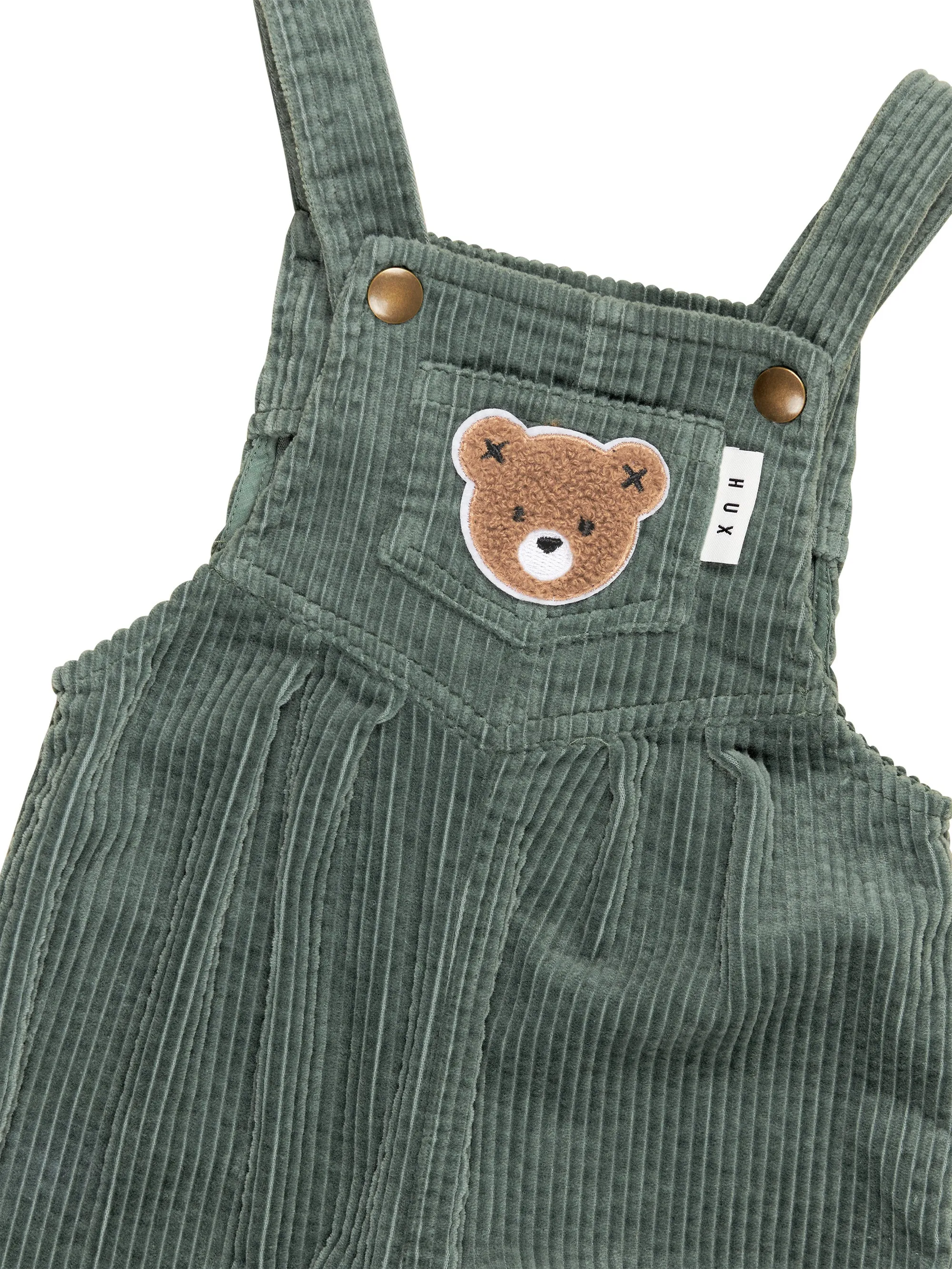 Huxbaby Cord Overalls - Light Spruce