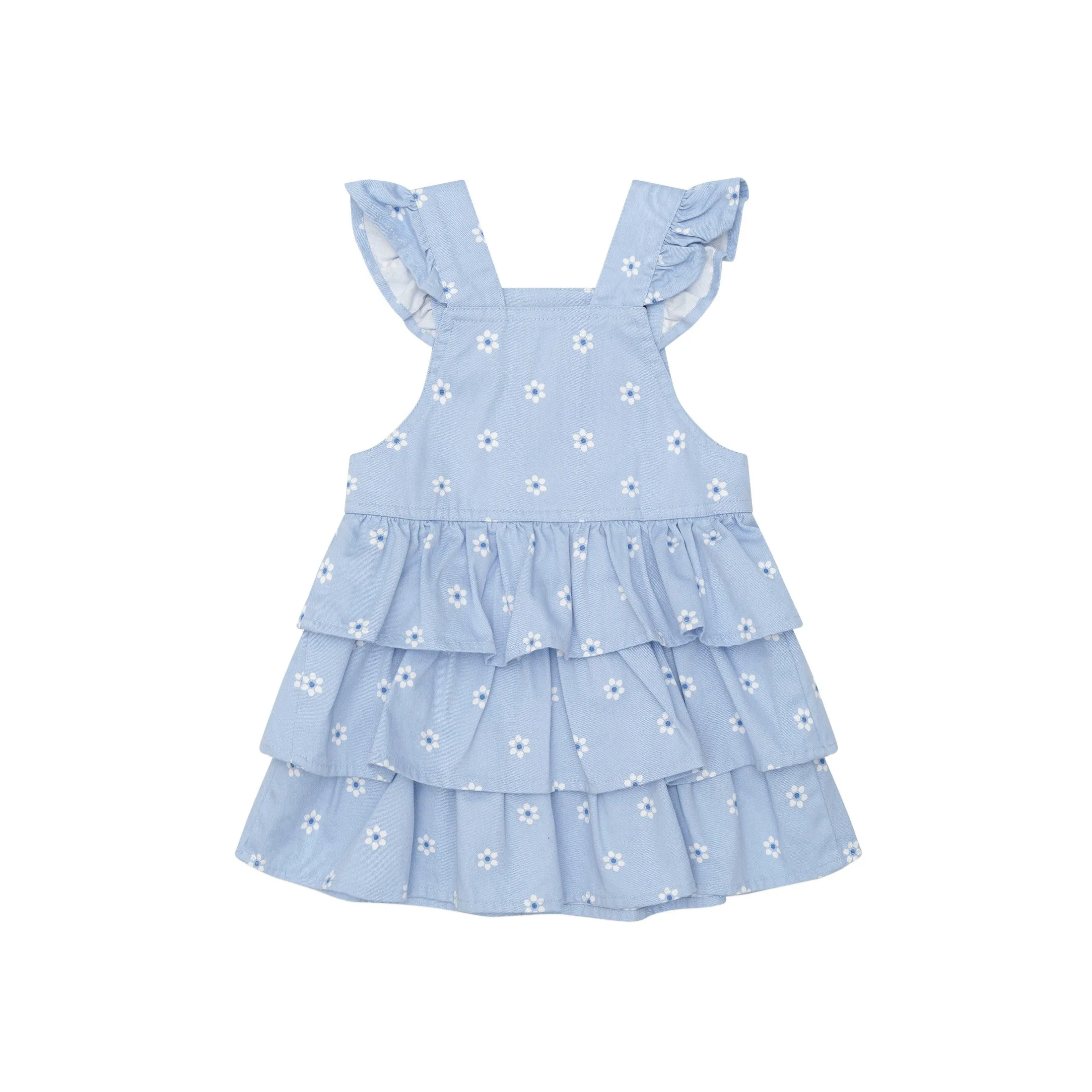 Huxbaby Ditsy Floral Tiered Overall Dress