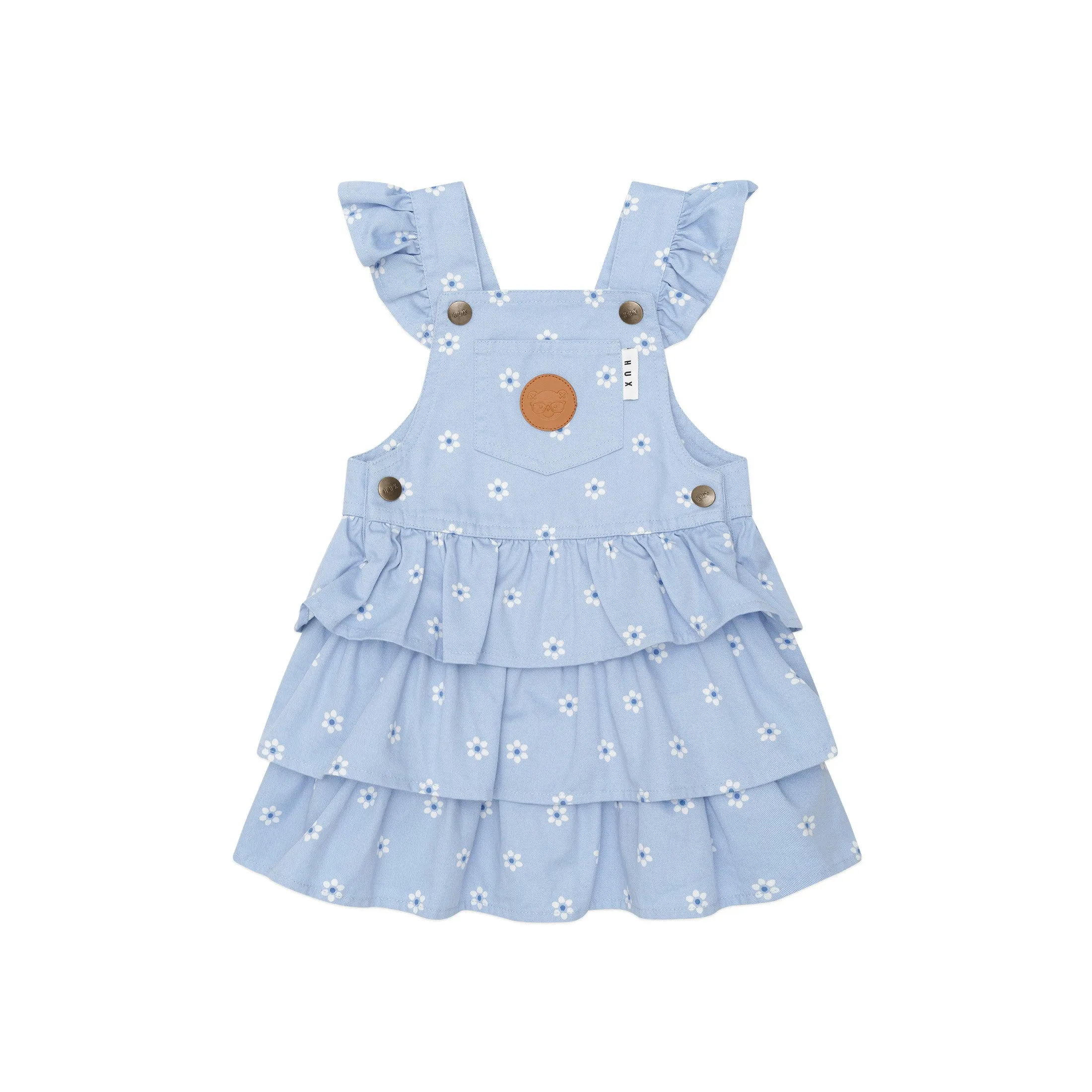 Huxbaby Ditsy Floral Tiered Overall Dress