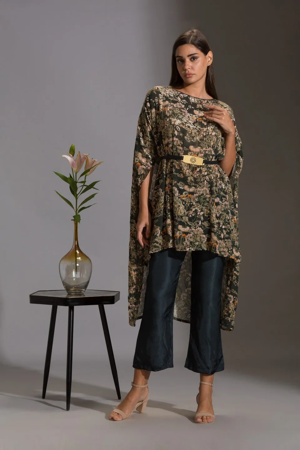 Kaftaan printed  top with   pants